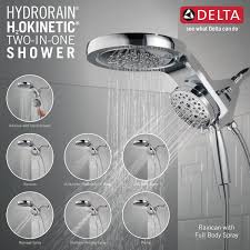 4.5 out of 5 stars 923. Hydrorain H2okinetic 5 Setting Two In One Shower Head 58680 Delta Faucet