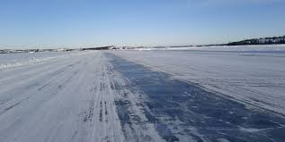 As soon as it's cold enough, trucks apply water over the muskeg until the surface ice is about six inches thick. Dettah Ice Road A Cool Highway In The Northwest Territories