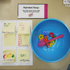 Check out our complete guide to alphabet puzzles and letter games for helpful tips. Balancedlitdiet Alphabet Soup Children Make Words With Word Families At Centre Time Balanced Literacy Concepts Of Print Alphabet Soup Activities