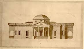 Robert Mills S Sketch Of Jefferson S Monticello 1803 Architecture Drawing Monticello Architecture Blueprints