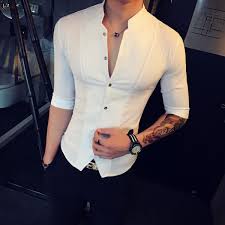 contemporary slim fit vest shirt mens fashion in 2019