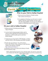 However, government hospitals provide healthcare services at a very, very low costs. Dar Es Salaam Covid 19 Test Centres