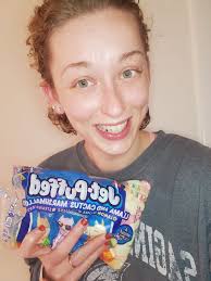 enjoying marshmallows