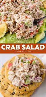Fresh And Creamy Crab Salad Recipe Yellowblissroad Com Recipe Crab Salad Recipe Sea Food Salad Recipes Crab Salad