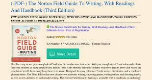 It's really one book that does it all. The Norton Field Guide To Writing With Readings And Handbook Third Edition Pdf Google Drive