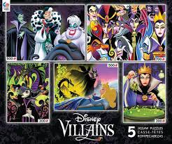 This 550 piece puzzle is and image by the artist, tim rogerson, and features disney's most famous female villains like maleficent and cruella deville. 31 Puzzles Ideas Jigsaw Puzzles Disney Puzzles Kinkade Paintings