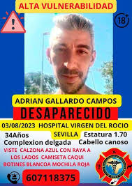 Desaparecido en Sevilla de alta vulnerabilidad