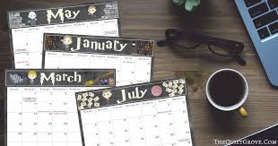 2021 november, 2021 august, 2021. Free Printable 2021 Harry Potter Calendar The Quiet Grove