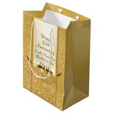 Personalized 50th Wedding Anniversary Gift Bags Zazzle Com 50 Wedding Anniversary Gifts 50th Wedding Anniversary Anniversary Gifts