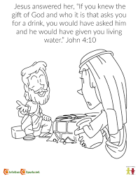 Show your kids a fun way to learn the abcs with alphabet printables they can color. Coloring Page The Woman At The Well John 4 10 Ministry To Children