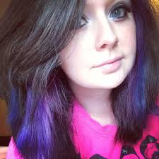 Dark Brown Hair With Purple And Blue Highlights Blue Eyes Brownhair Purplehair Bluehair Blueeyes Hair Color Streaks Purple Brown Hair Hair Color Purple
