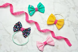 You can make a simple bow with any kind of ribbon: Quick And Easy Hair Bow Tutorial Crazy Little Projects
