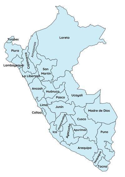 Mapa del Perú - Cobertura Nacional de Asesoría de Tesis