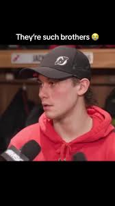 Gotta love the hughes brothers #jackhughes #lukehughes #hockeyboys #nhl  #funnyinterview