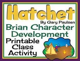Hatchet Character Development Activity Brian S Transformation Character Development Activities Middle School Novel Studies Book Study