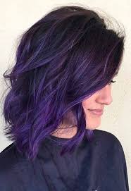 68 Stunning Purple Hairstyle Design Suitable For Long Hair And Short Hair You Should Try Haircut I Dark Purple Hair Color Hair Styles Hair Color Purple