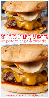 My Favorite Bbq Burger With Potato Chips Recipe Bbq Burgers Burger Bbq Pulled Pork Sandwiches