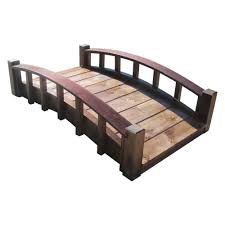 Artificial hills, islands, bridges, pavilions, large rocks, and other features are used to represent famous scenes from around the country. Samsgazebos 4 Ft Japanese Wood Garden Moon Bridge With Arched Railings Treated Moon Bridge J4 T The Home Depot