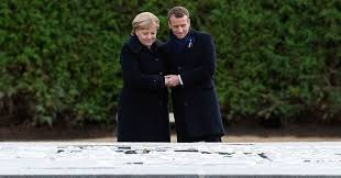 Chancellor of germany angela merkel and president of france emmanuel macron pictured during a family. United As Neighbours And Friends