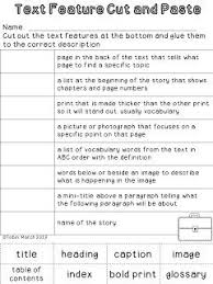 Nonfiction Detectives Nonfiction Texts Text Features Worksheet Text Features
