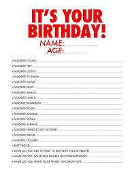 Birthday Things To Do Near Me Free Printable Questions To Ask Your Kids On Their Birthday Children S Birthday Questionnaire Birthday Questions Free Birthday Stuff Birthday Interview