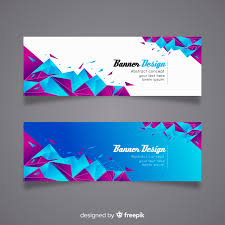 Free Vector Set Of Modern Banners With Abstract Design