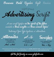 Check out our list of 17 of the best calligraphy fonts. Advertising Script Font Dafont Com