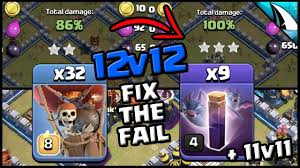 Fix The Fail Bat Spell Attacks Th12 Th11 Clash Of Clans Youtube