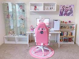 My Pink Gaming Setup Myfigurecollection Net Game Room Design Room Setup Gamer Room Decor