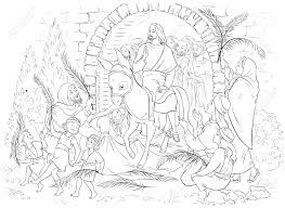 Our printable sheets for coloring in are ideal to brighten your . Entry Of Our Lord Into Jerusalem Palm Sunday Coloring Page Royalty Free Cliparts Vectors And Stock Illustration Image 133415909