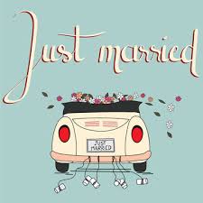 Just married auto zum ausdrucken kostenlos 28 images ausmalbild. Wedding Invitation Card Just Married Handlettering With Wedding Car And Flowers Vector Illustration Stock Vektorgrafik Adobe Stock
