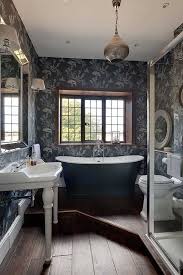 Sultry Moody Bathroom With A Raised Roll Top Bath Victorian Style Bathroom Victorian Bathroom Bathroom Design Luxury