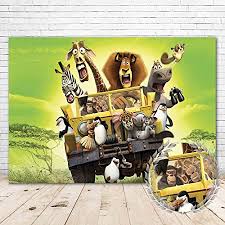 1st birthday madagascar birthday party. Amazon Com Madagascar Poster Backdrop Background Jungle Safari Theme Party Supplies Jungle Adventure Photo Door Banner Background Kids Children Party Studio Photo Backdrop Props Electronics