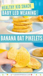 Banana Oat Pikelets A No Added Sugar Snack Recipe Sugar Free Snacks Weaning Recipes Snacks