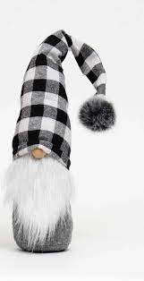 26 Gnome Buffalo Plaid Black White Buffalo Plaid Christmas Decor Buffalo Plaid Decor Plaid Christmas Decor