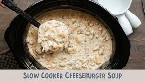 Crockpot bacon cheeseburger soup with onion bun toasts. Slow Cooker Cheeseburger Soup The Magical Slow Cooker