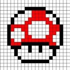 Un Petit Champignon Pour Grandir Grandir Coloriage Pixel Art Coloriage Pixel Pixel Art A Imprimer