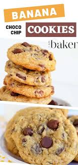 If You Love Banana And Chocolate You Are Going To Love This Recipe There S Cookies Recipes Chocolate Chip Banana Chocolate Chip Cookies Banana Chocolate Chip