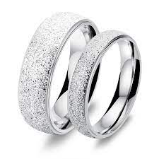 Titanium Silvery Ring For Couples Simple And Luxury Style Dull Polish Craft Silvery Rings Wedding Ring Bands Engagement Rings For Men