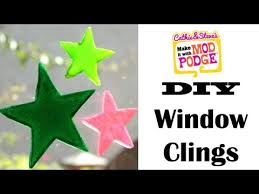 Yes, you read that right, you can also make window clings out of fabric paint. Diy Star Window Clings Youtube