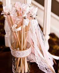 16 Genius Ways To Use Ribbon At Your Wedding Simple Wedding Decorations Wedding Ribbon Wands Wedding Wands