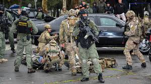 Some threw stones at riot police who responded with tear gas. Preparing For Action State Magazine