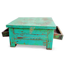 Learn the ways in how to make distressed coffee table from used wood. Buy Fr Coffee Tables Series Wooden Low Height Accent Coffee Table With Storage In Green Distress Painted Finish Online Shabby Chic Coffee Tables Hotel And Restaurant Tables Commercial Furniture Furnitureroots Product