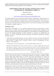 Concept paper on quality education empowerment for life (e4l) has a holistic approach to education in particular and to development as a whole. Enrichment For The Gifted Generalizing Some Geometrical Theorems Objects Michael De Villiers Academia Edu