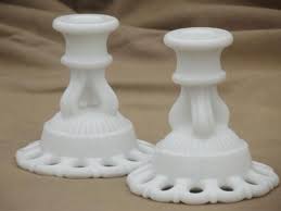 Read reviews for mercury glass votive holders by ashland® élégance™. Vintage Lace Edge Milk Glass Candle Sticks Westmoreland Doric Candle Holders 15 75 Glass Candlesticks Milk Glass Candle Milk Glass