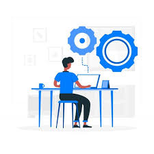 Download Working Concept Illustration For Free In 2020 Print Design Template Graphic Design Templates Vector Free