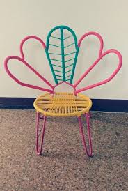 silla tejida flor
