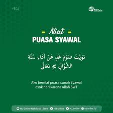 Puasa 6 hari bulan syawal dapat dilakukan berurutan atau terpisah. Nu Online Niat Puasa Syawal Facebook