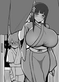 original, age difference, onee-shota, 1boy, huge breasts - Anime R34