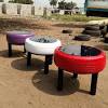 This recycled coffee table is best utilized in a home without young children, with other modern, minimalist. 1